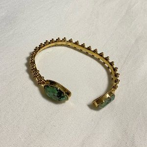 Gold Plated Bracelet with Turquoise Stones